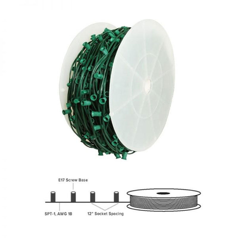 500ft Spool (GREEN)– E17 Base Socket – SPT2