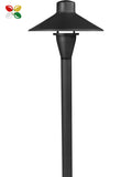 12V Brass Large Hat Path Light - Black