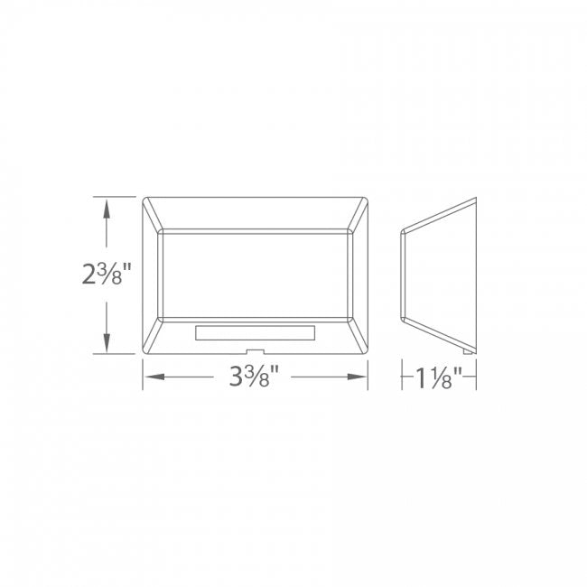 12v Aluminum Deck Patio Light - Square - Black